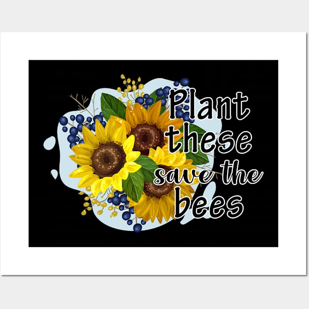 Plant These Save The Bees Wall Art by anema